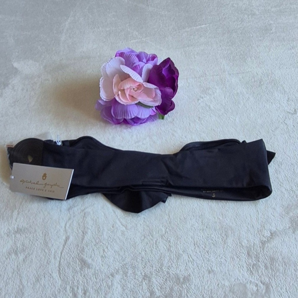 SPIRITUAL GANGSTER ISLAND TIME BIKINI TOP COLOR VINTAGE BLACK SIZE S. - Picture 2 of 4